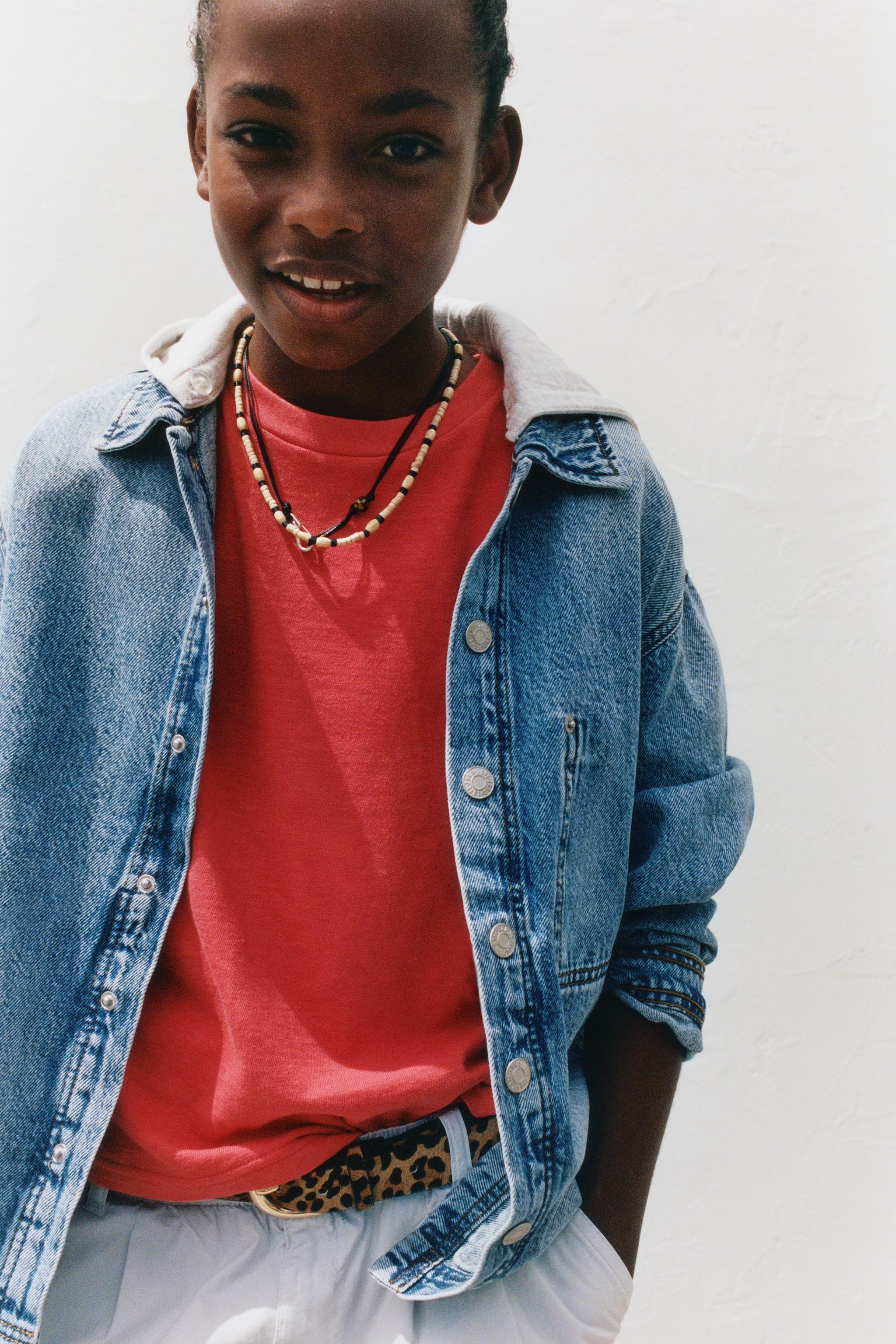 DENIM OVERSHIRT WITH REMOVABLE FLEECE HOODIE